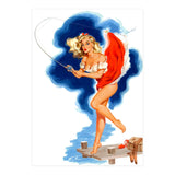 Pinup Sexy Girl And A Fishing Accident (Print Only) thumbnail