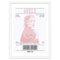 Receipt Art Adele Red