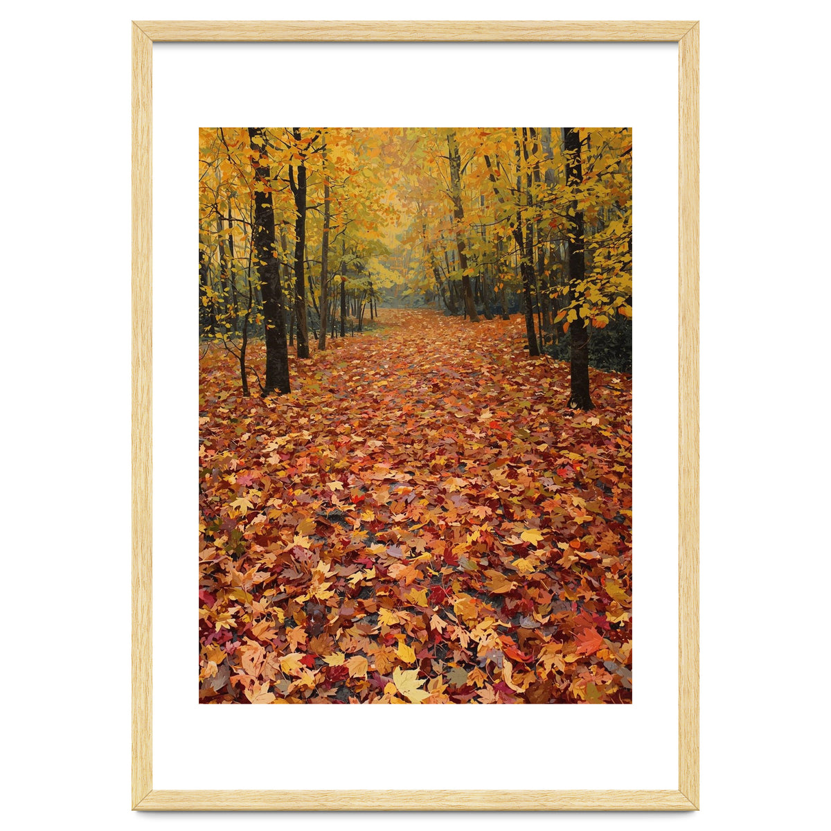 Ethereal Autumn Forest Path