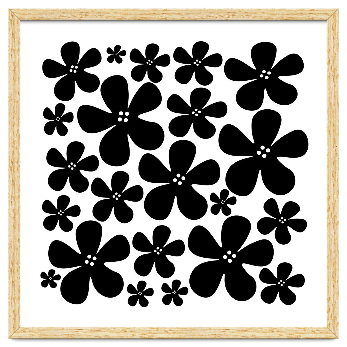 Black Flowers Pattern