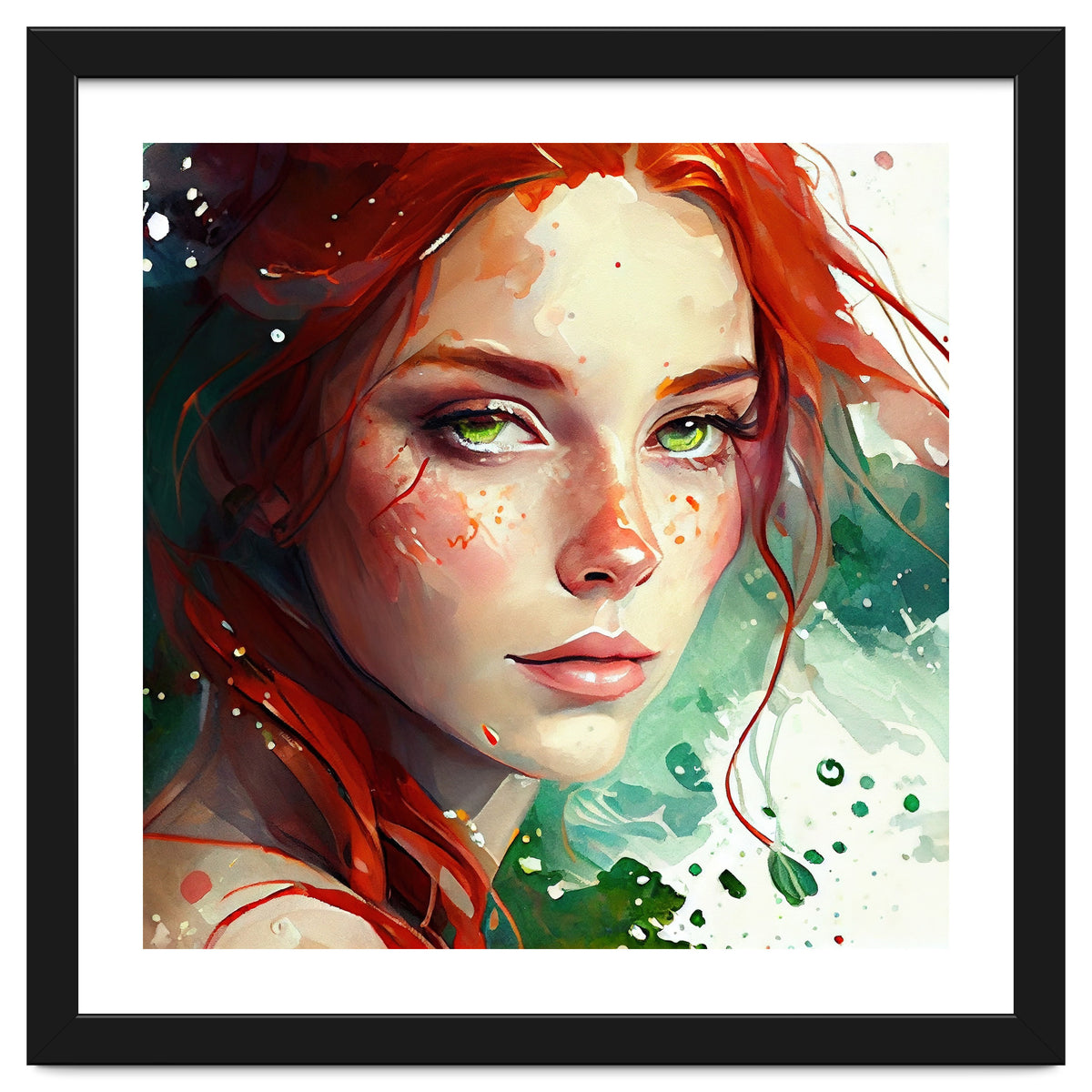 Watercolor Little Mermaid