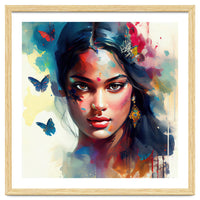 Azure Butterflies Hindu Portrait