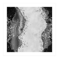 Black Glitter Agate Texture 01  (Print Only)