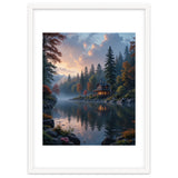 Serene Lakeside Retreat in Autumn Forest thumbnail