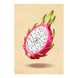 Dragonfruit, Watercolor Illustration, Tropical Pink Art (Print Only) thumbnail