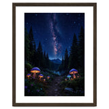 Enchanted Midnight Forest: Glowing Mushrooms and Milky Way thumbnail