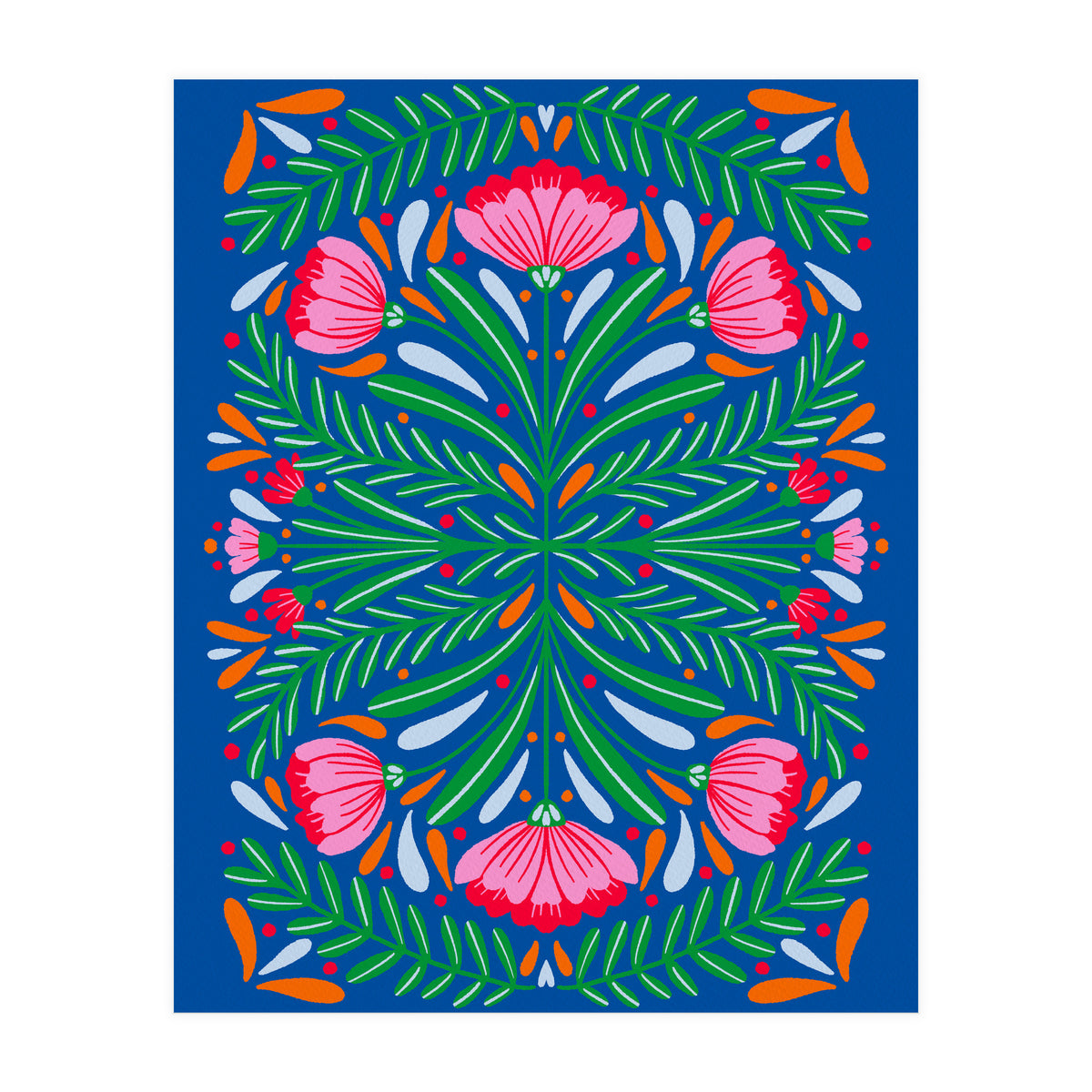 Bold Symmetrical Flowers (Print Only)