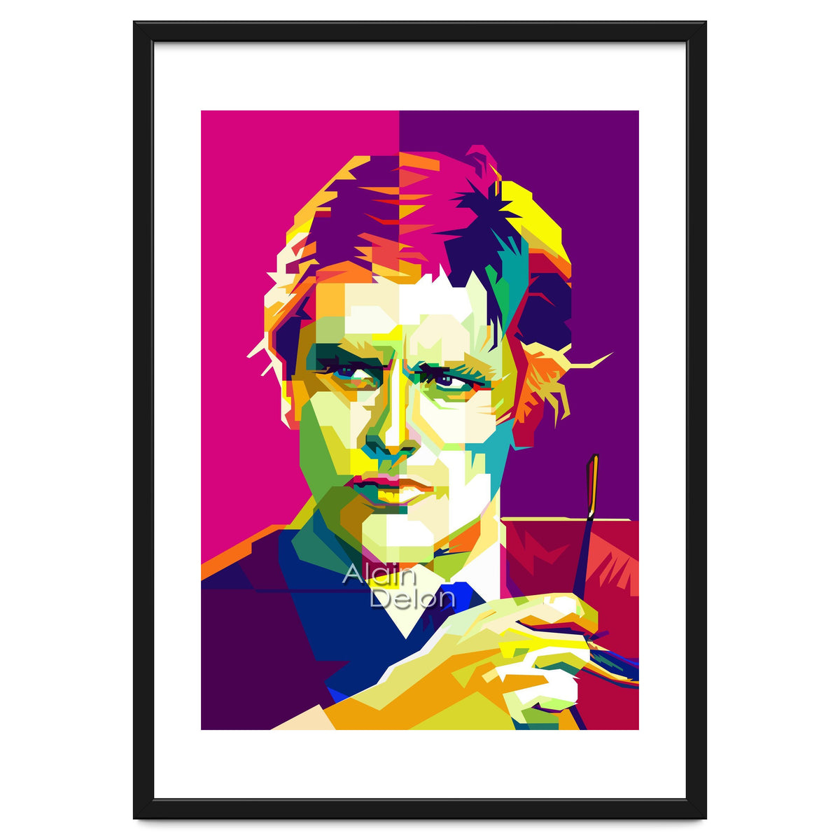 Alain Delon Retro Art WPAP