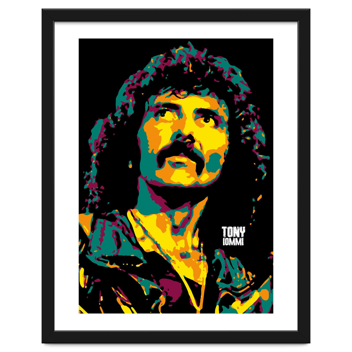 Tony Iommi Portrait Pop Art