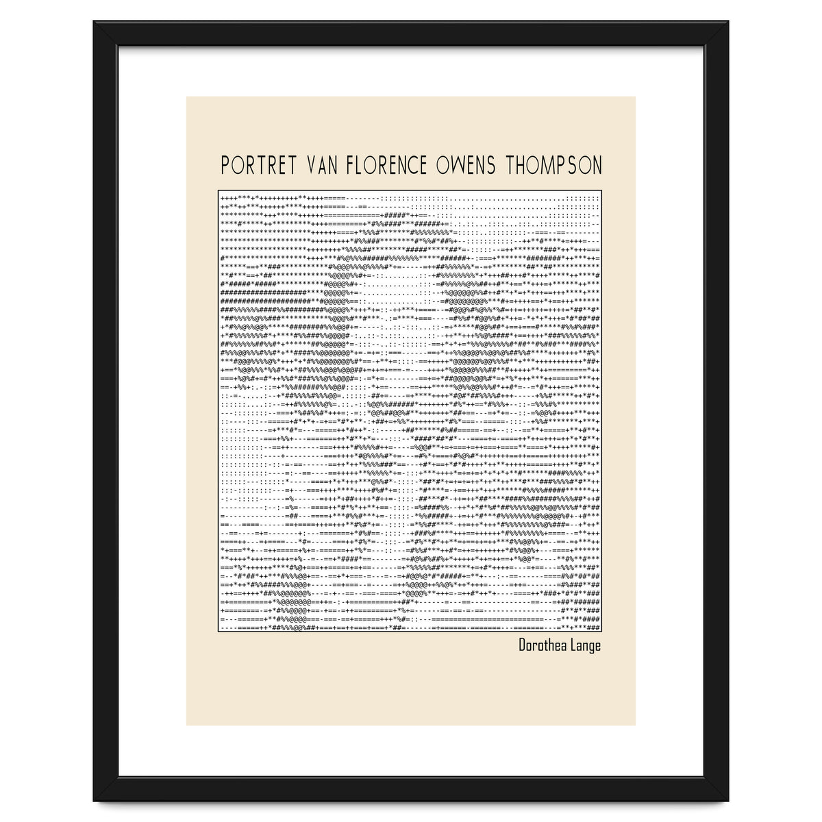 Portret Van Florence Owens Thompson (ascii Art)