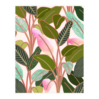 Color Paradise, Tropical Colorful Modern Bohemian Illustration, Eclectic Botanical Plant (Print Only)