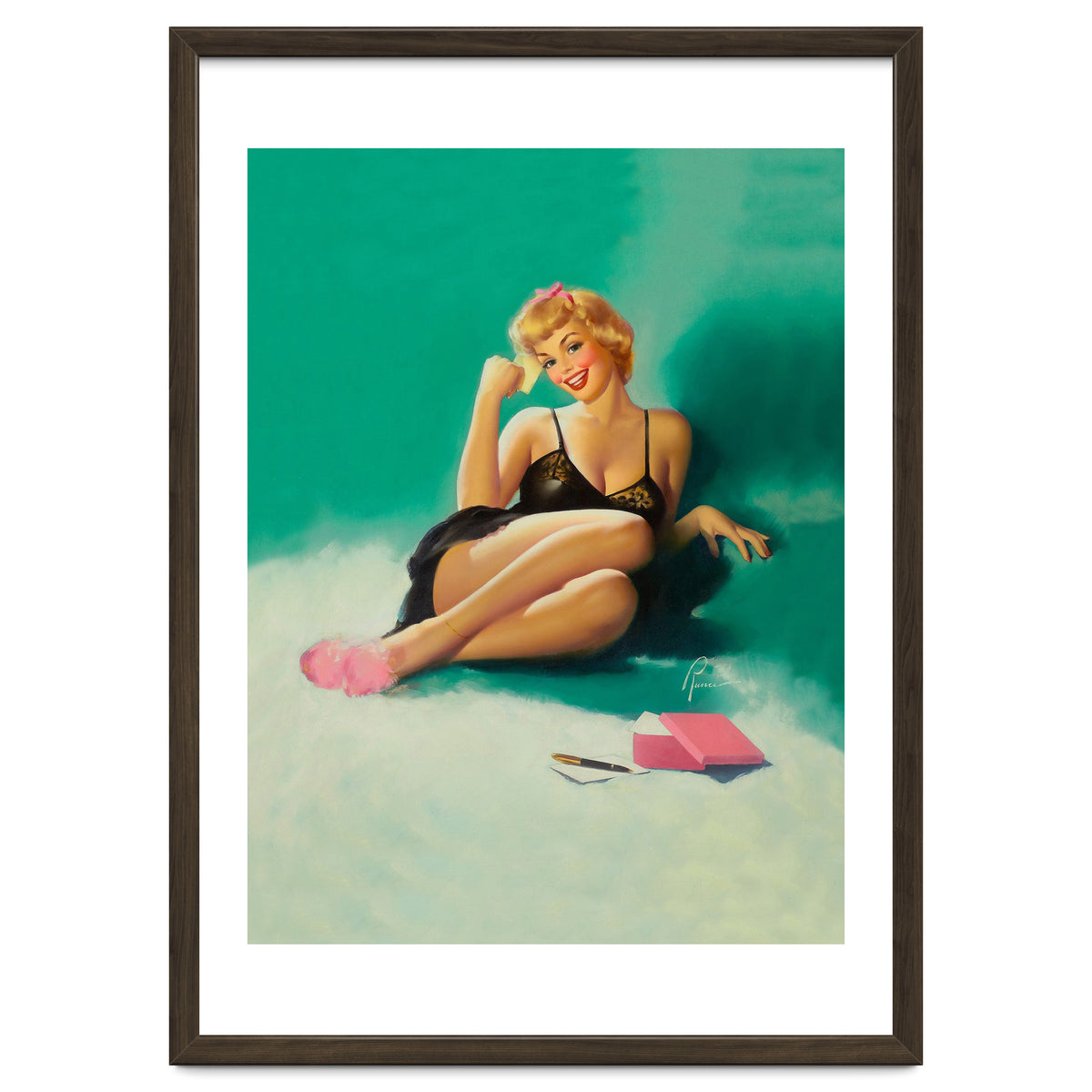 Sexy Pinup Girl With Phone Number For You