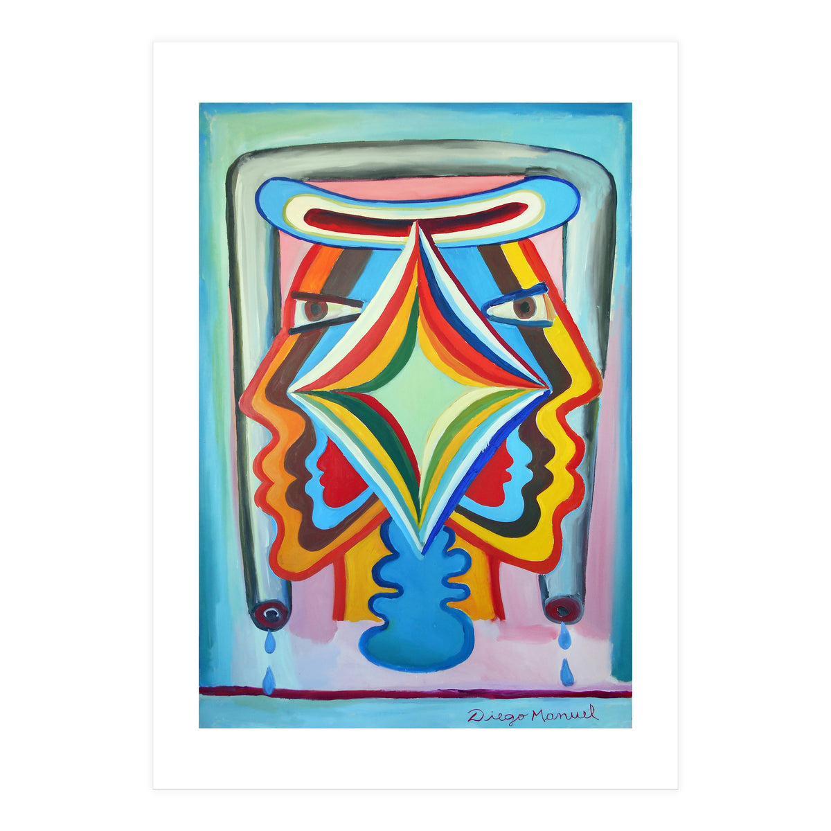 Cabeza Cubisurrealista (Print Only)