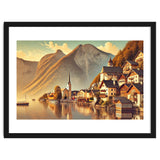 Vintage Hallstatt Poster, Austria thumbnail