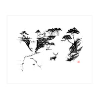 Deer In The Snow (Print Only)