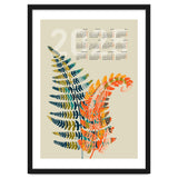 Calendar 2025 colorful fern leaves thumbnail