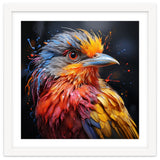 Vibrant Bird With Colorful Splatter Paint thumbnail