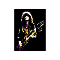 Jimmy Page American Musician Legend in Pop Art (Print Only)