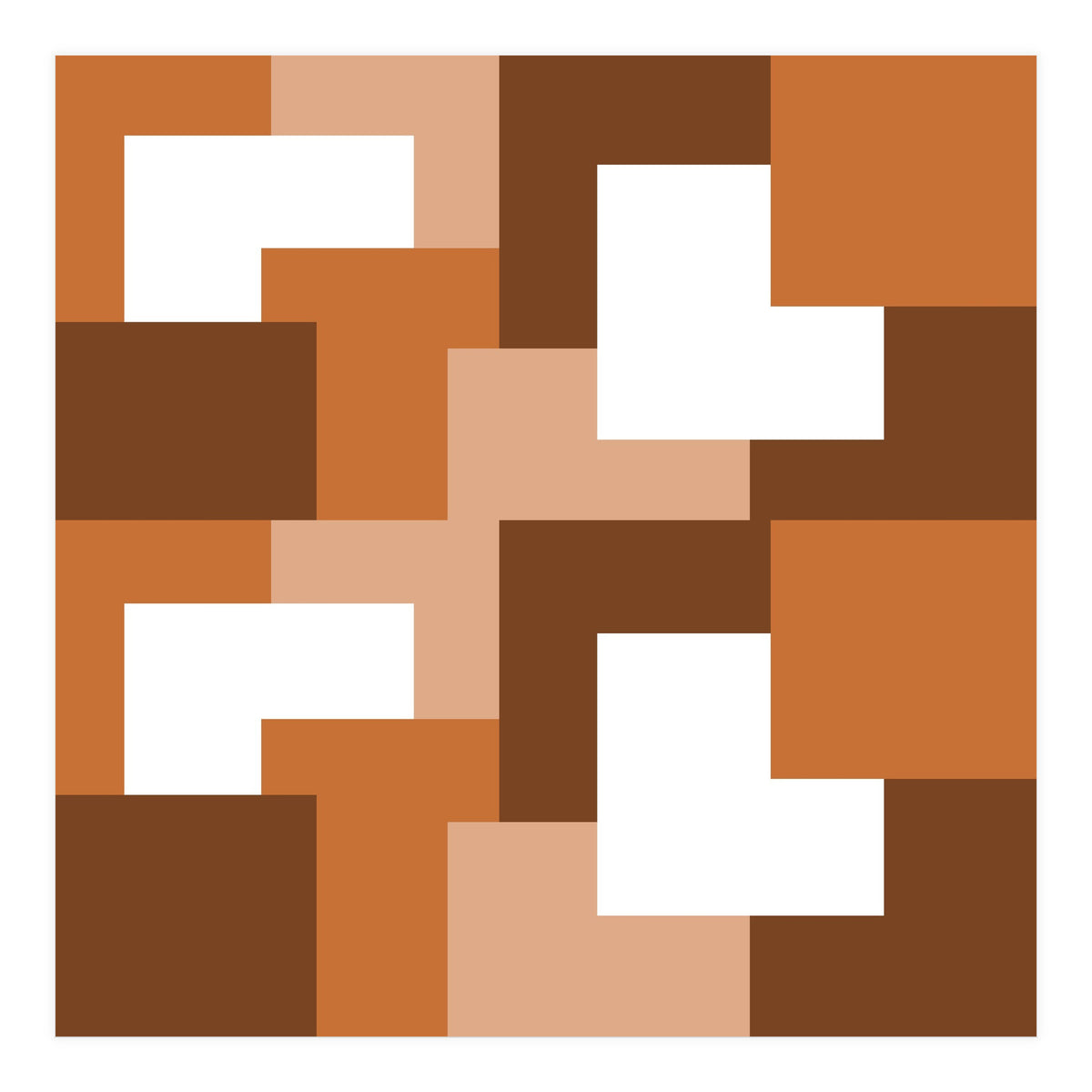 Brown Abstract Square Tiles (Print Only)