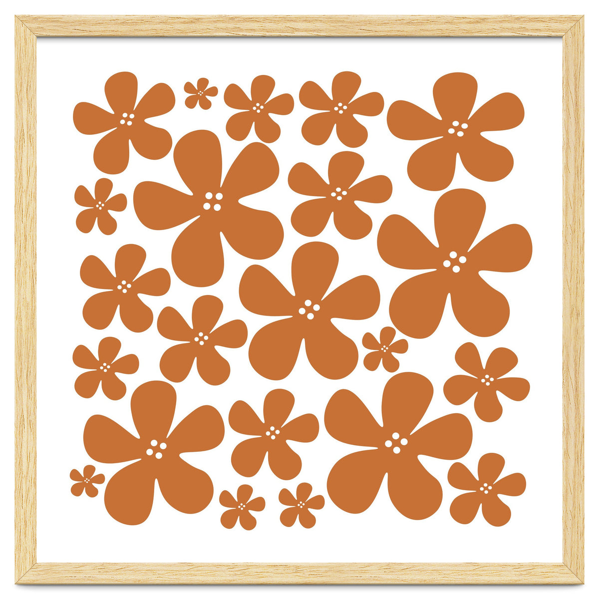 Brown Flowers Pattern