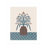 Earthy Modern Vase with Florals (Print Only) thumbnail