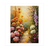 Golden Hour Summer Garden Path Oil Painting (Print Only) thumbnail