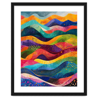Abstract Rainbow Rolling Hills Landscape