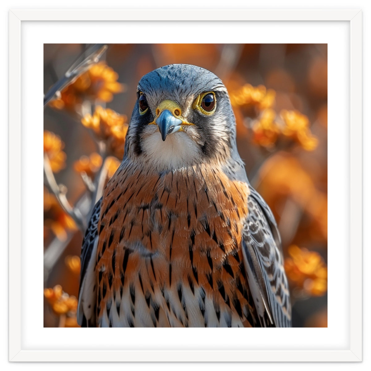 Close Up Of A Kestrel Bird Of Prey