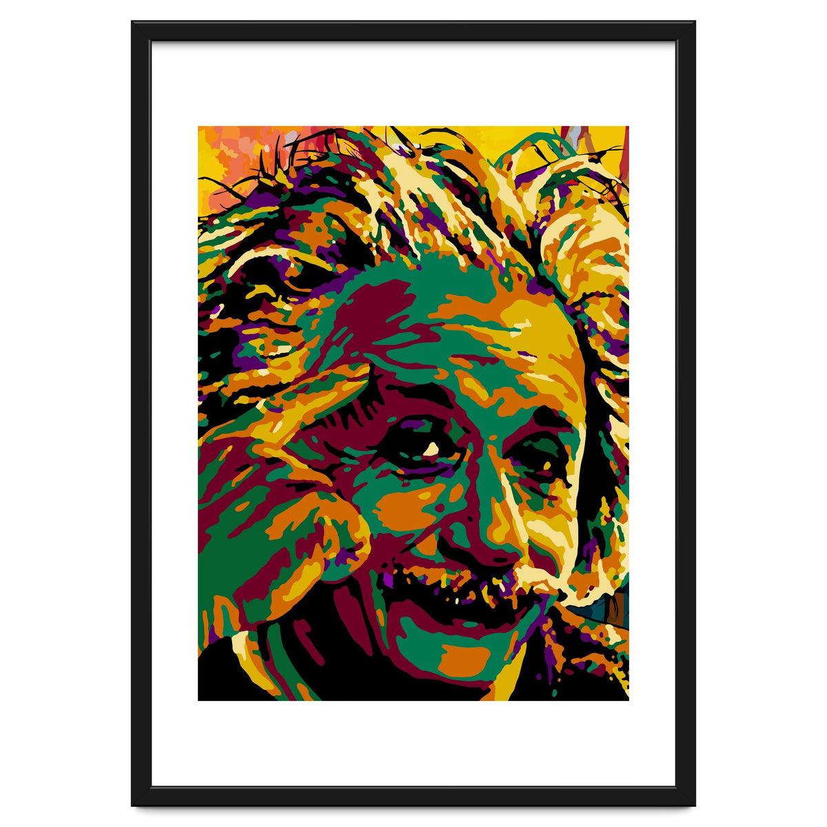 Albert Einstein Colorful Abstract 2
