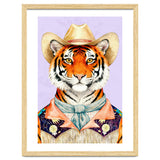 Tiger Portrait in Hat Wild Cowboy Fashion thumbnail