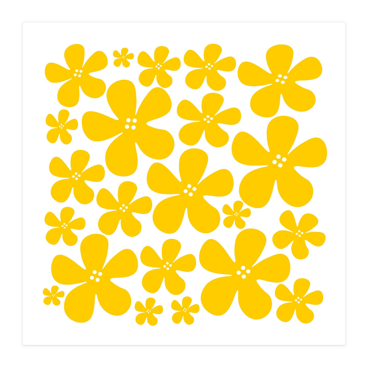 Yellow Flowers Pattern (Print Only)