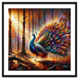Majestic Peacock In Enchanted Forest thumbnail