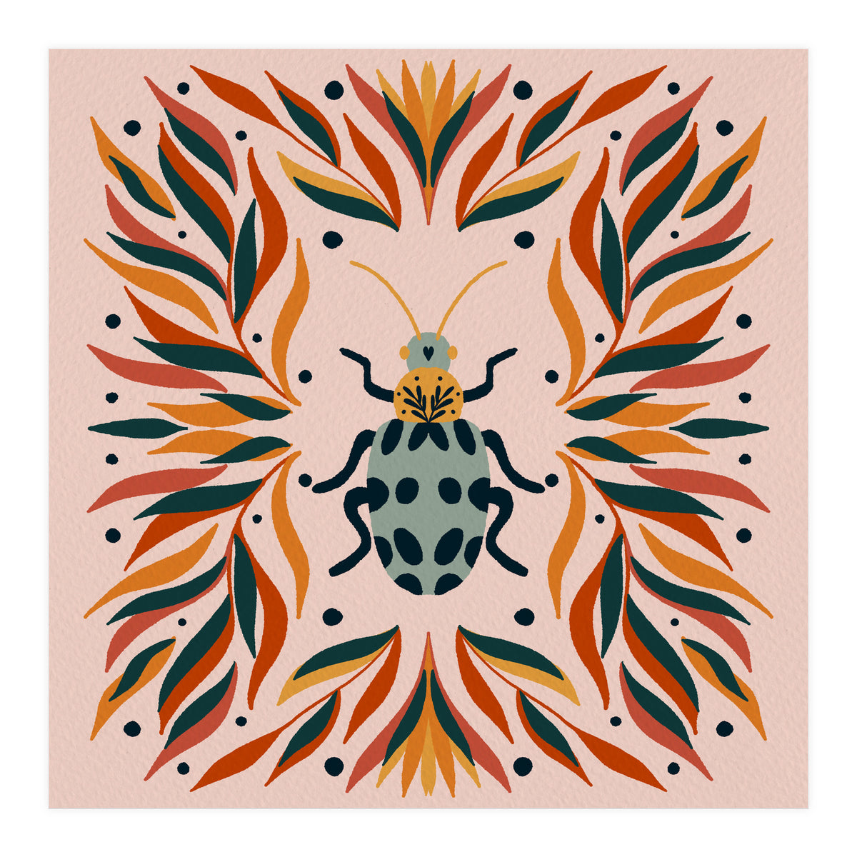 Bug And Leaves  (Print Only)