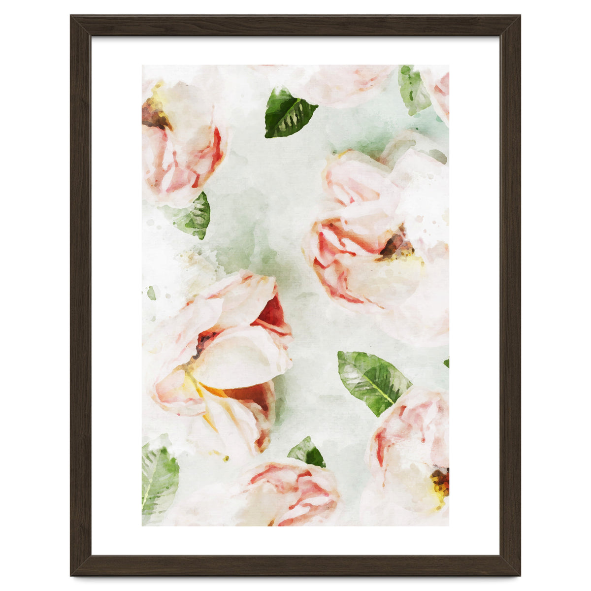 Roses & Foliage Watercolor