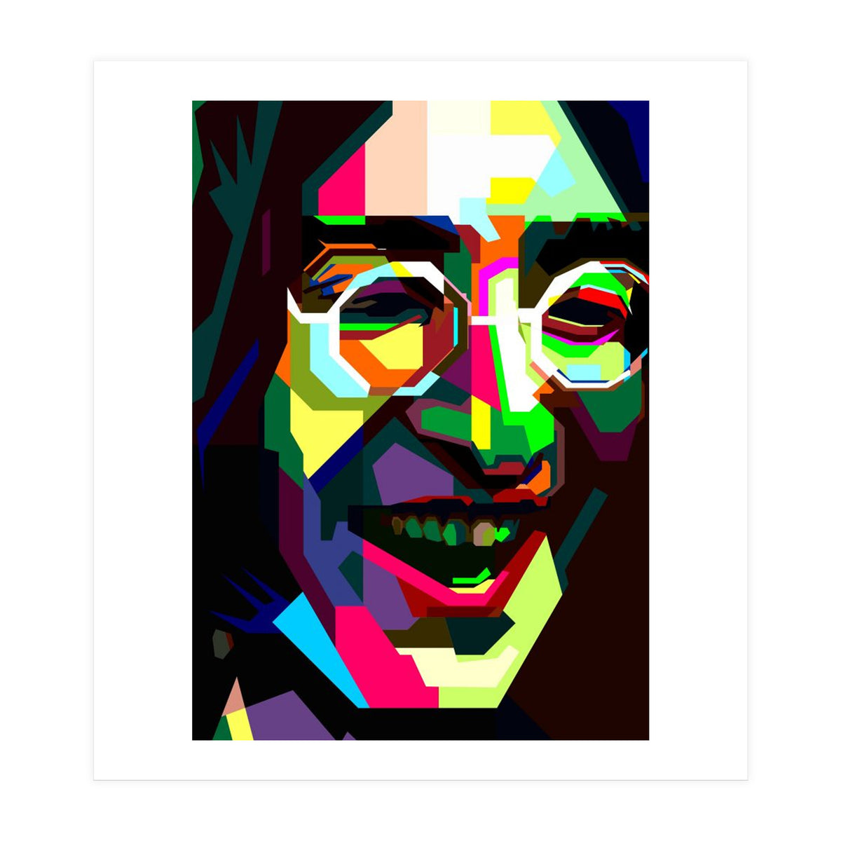 John Lennon English Rock And Roll Pop Art Wpap (Print Only)