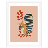 Squirrel In A Pink Autumn