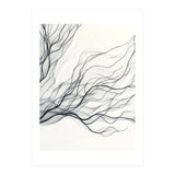 Abstract Black Branching Lines Flowing (Print Only) thumbnail