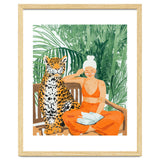 Jungle Vacay | Modern Bohemian Blonde Woman Tropical Travel | Leopard Wildlife Forest Reader thumbnail
