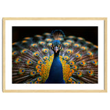 Close Up Peacock Displaying Its Feathers thumbnail