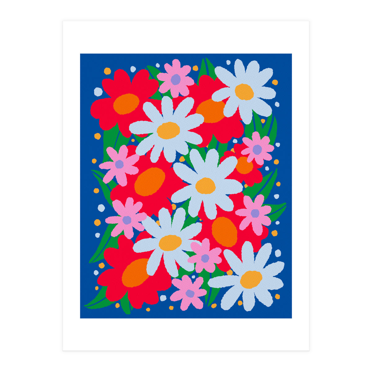 Bold Colourful Flowers (Print Only)