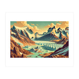 Vintage Argentina, Patagonia Glaciers Poster (Print Only) thumbnail