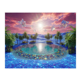 Oasis of Dreams: Surreal Tropical Landscape (Print Only) thumbnail