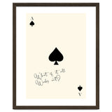 Ace of Spades Motivational Card Print, What If It All Works Out Poster thumbnail