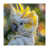 Yellow Crested Cockatoo Bird Close Up Portrait (Print Only) thumbnail