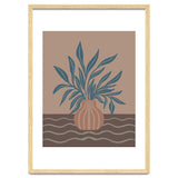 Modern Vase with Tropical Leaves thumbnail
