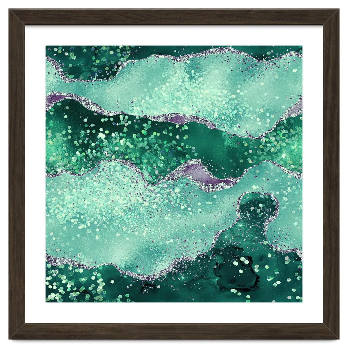 Emerald Glitter Agate Texture 02