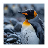 King Penguin Standing In Snowfall Outdoors (Print Only) thumbnail