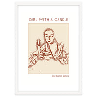 Girl With A Candle – Jean Baptiste Santerre