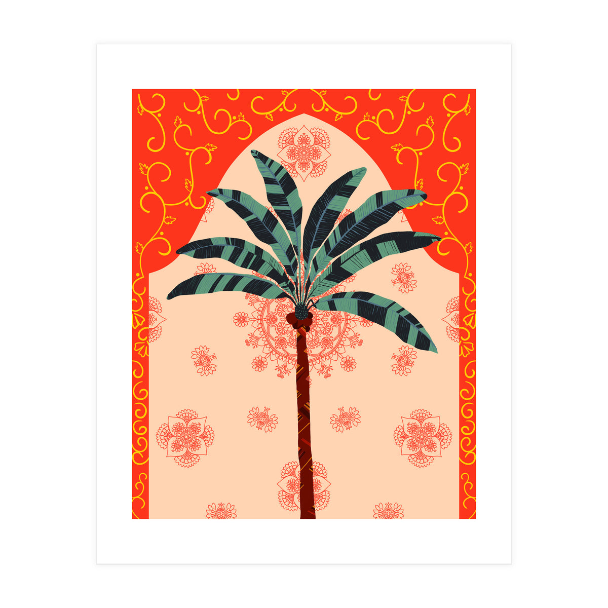 Auspicious, Good Luck Positivity Optimism, Good Vibes Mindset Growth Festival, Palm India Celebration (Print Only)