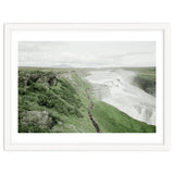 Tourists walking along the waterfall - Iceland thumbnail